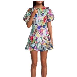 Floral Blue Mini Dress Milly